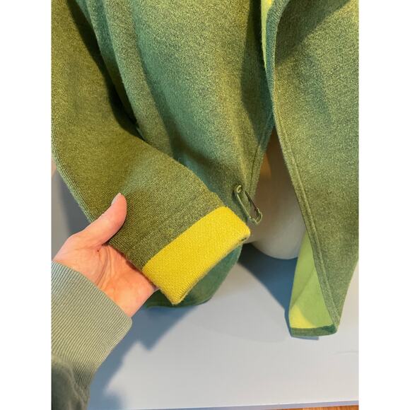 Elena Wang womens open front two tone green cardigan size XS - Picture 9 of 9